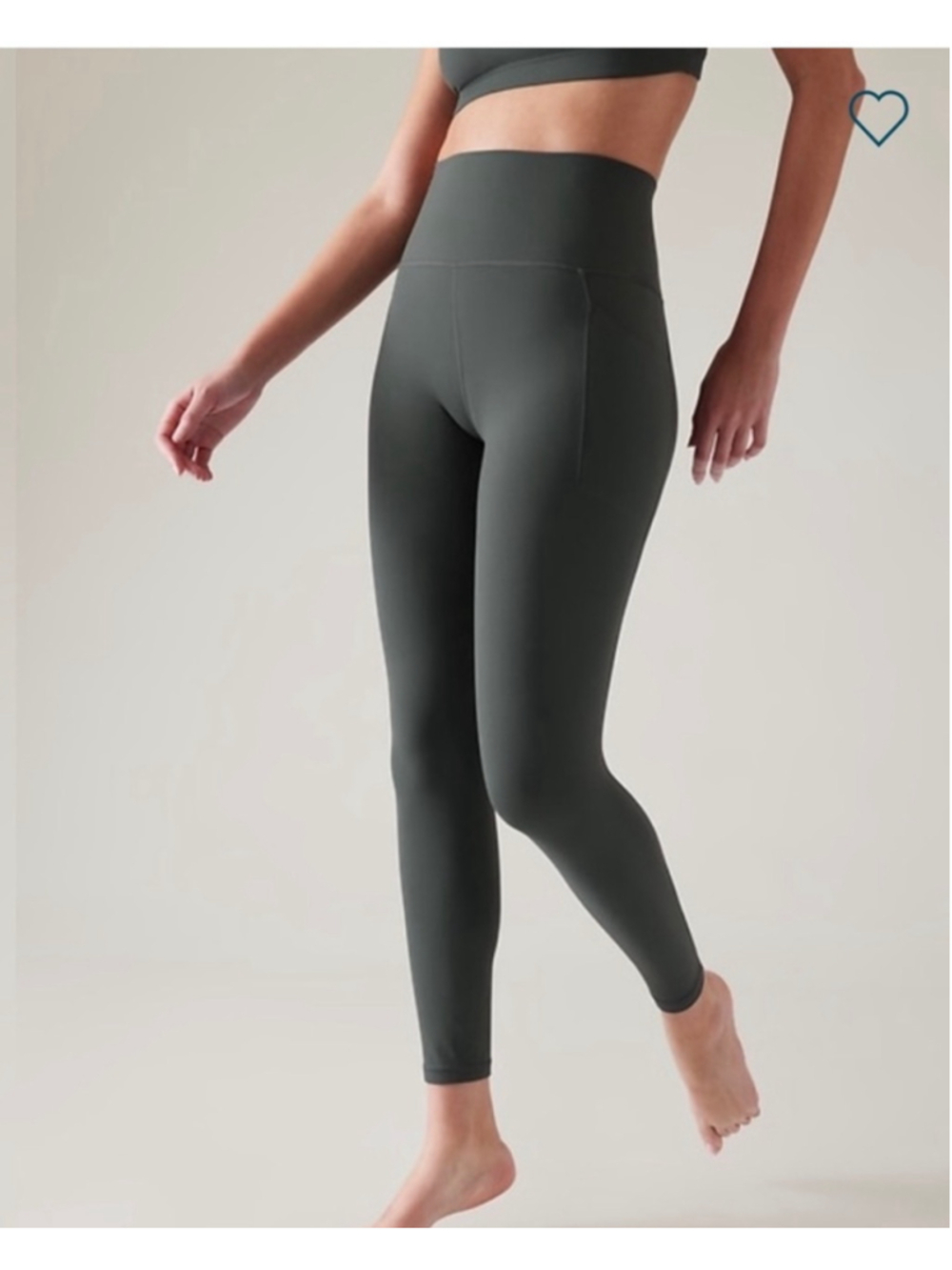Women's Athleta Transcend Stash Tight Leggings Size SP Green